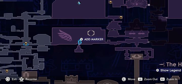 A map menu in Prince of Persia: The Lost Crown.