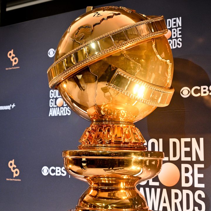 A replica of a Golden Globe at the nominations event.