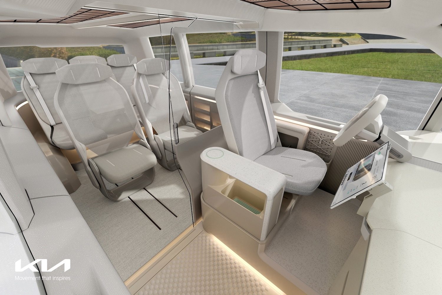 Interior of a Kia Concept PV5.