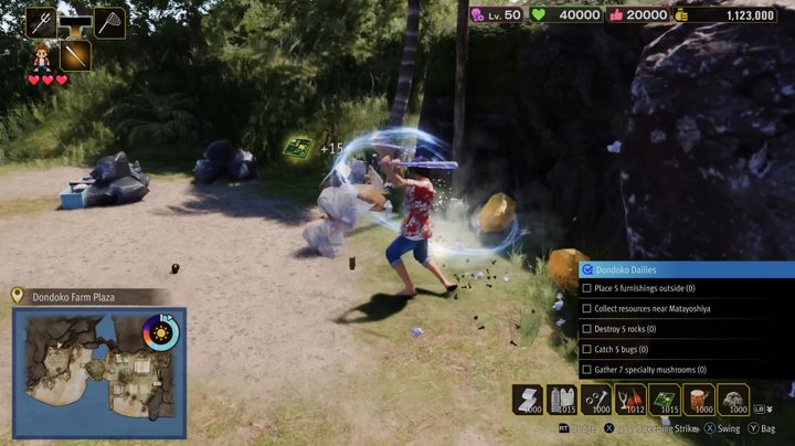 Ichiban smashing trash with a bat.