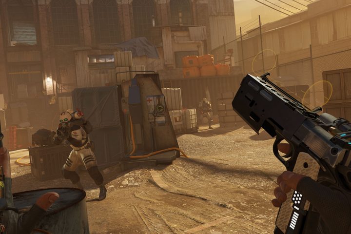 A screenshot of VR game Half-Life Alyx.