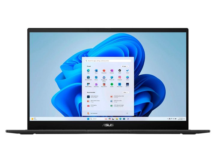 The ASUS 15.6-inch OLED laptop against a white background.