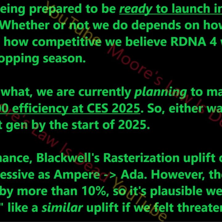 Quotes from Moore's Law Is Dead on the RTX 50-series.
