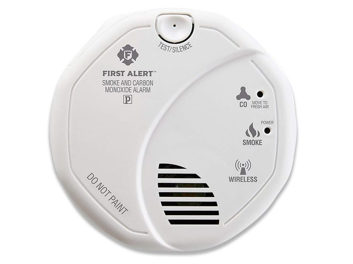 The First Alert Z-Wave Smoke Detector and Carbon Monoxide Alarm on a white background.