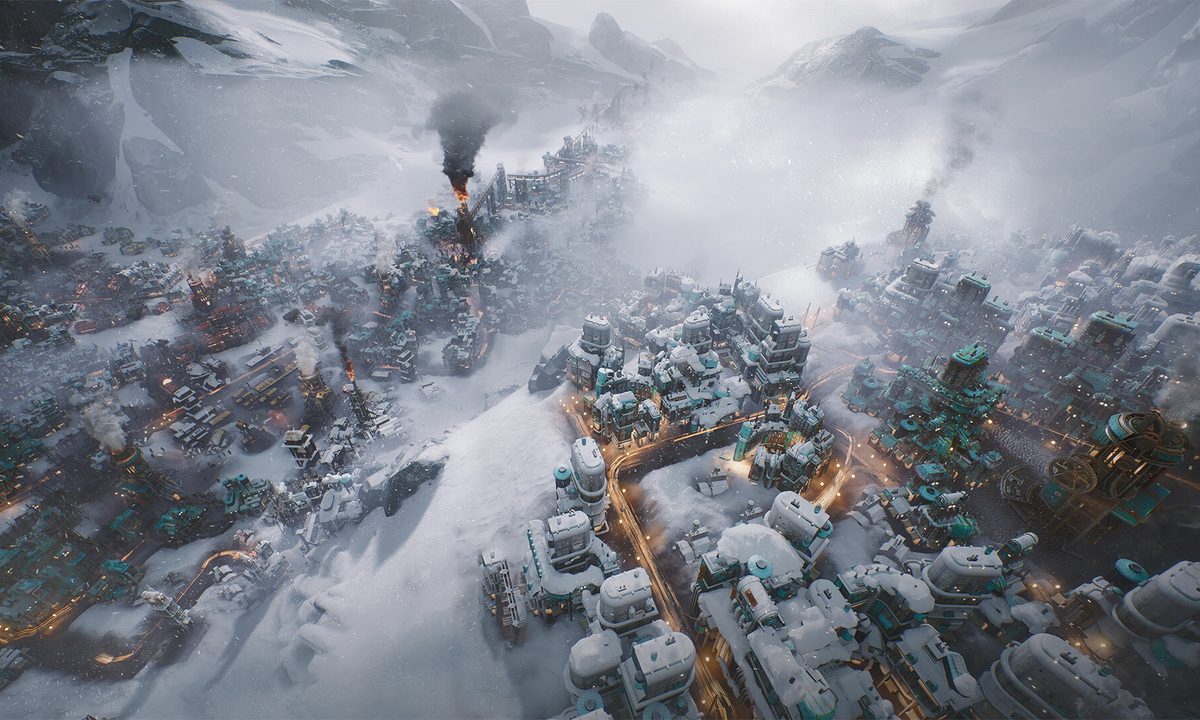 A city in Frostpunk 2.