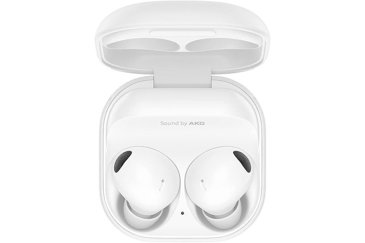 SAMSUNG Galaxy Buds 2 Pro in white.