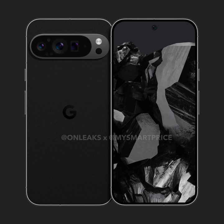 Leaked render of Google Pixel 9 Pro XL by OnLeaks and MySmartPrice.
