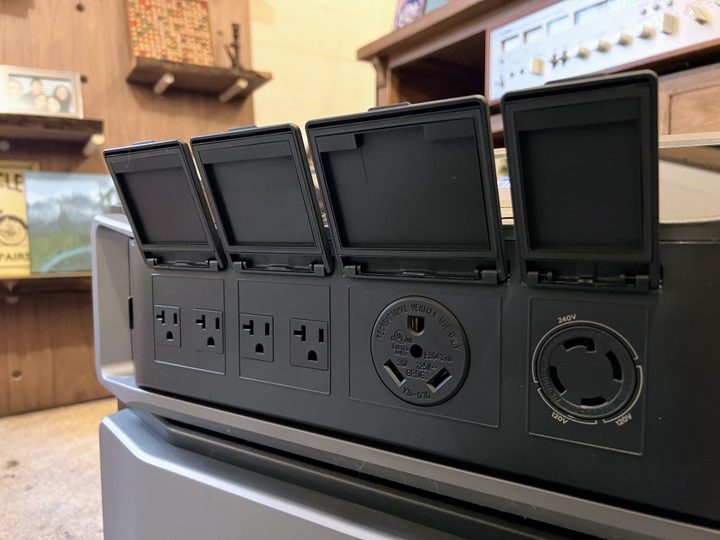 The EcoFlow Delta Pro includes four 120V outlets, plus two 30A outlets.