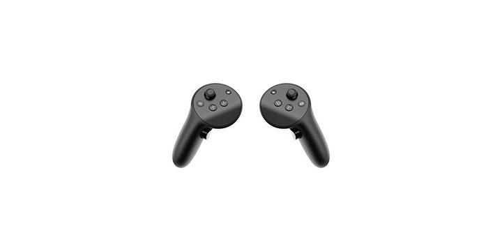 The Meta Quest Touch Pro Controllers on a white background.