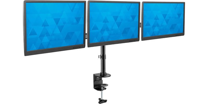 The Mount-It! Triple Monitor Mount on a white background.