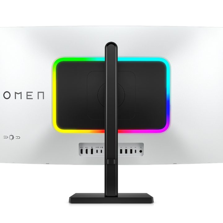 The back of the HP Omen Transcend monitor.