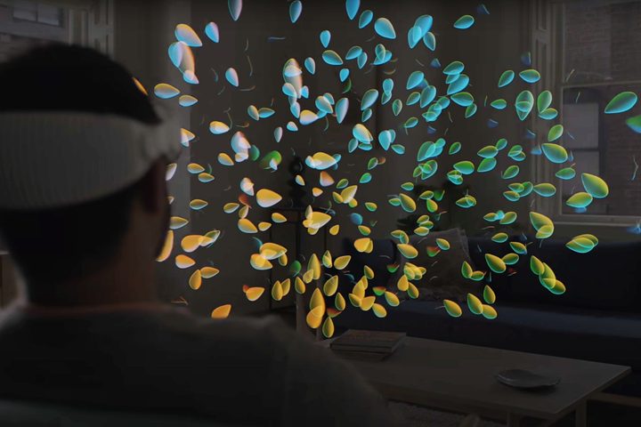 On the Vision Pro, Apple's Mindfulness app surrounds you with color and sound.