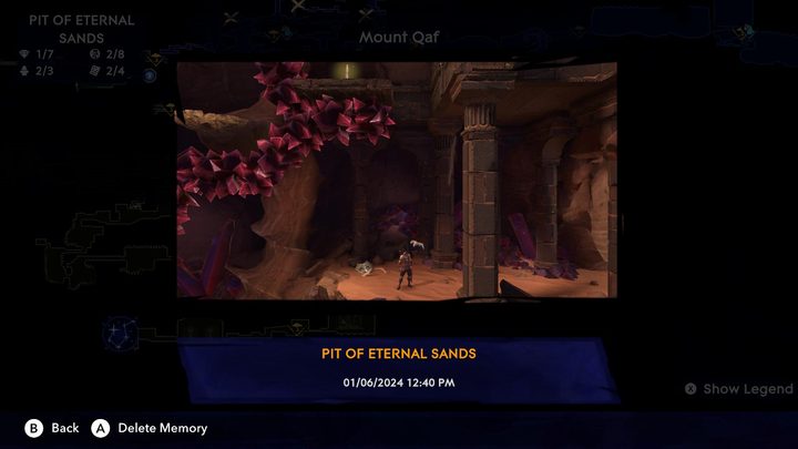 A memory shard example use in Prince of Persia: The Lost Crown.