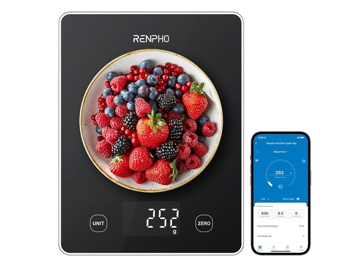 The Renpho Nutrition Scale with its companion app.