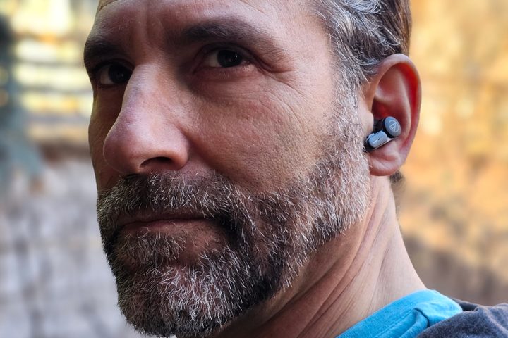 Simon Cohen wearing the Audio-Technica ATH-TWX7.