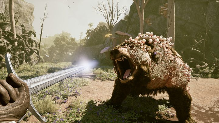 Fighting a giant fungal-infected bear in Avowed