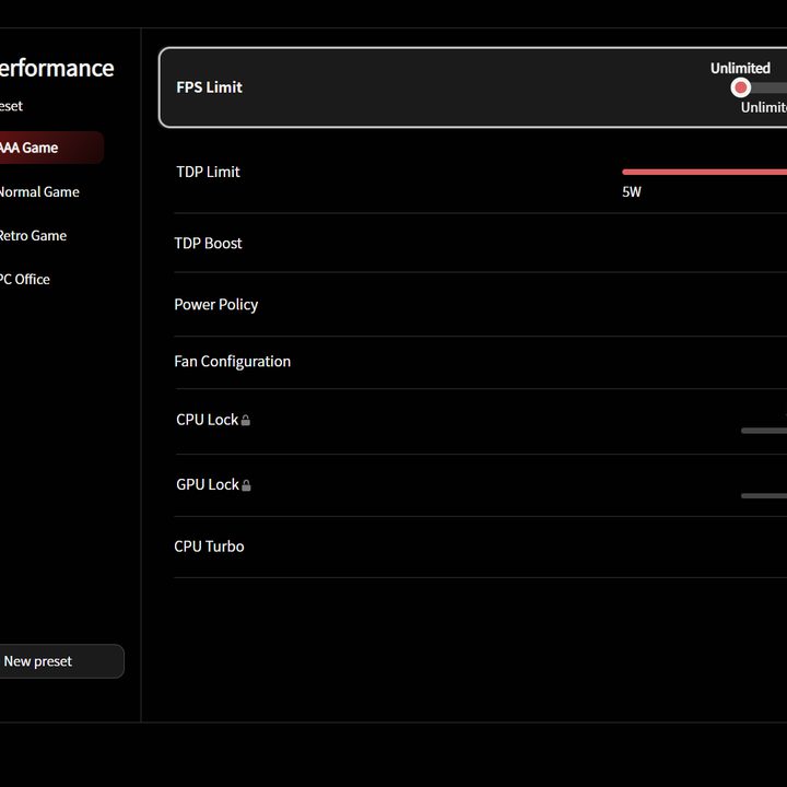 A screenshot of the Ayaspace software on the Ayaneo Retro Mini PC AM01.