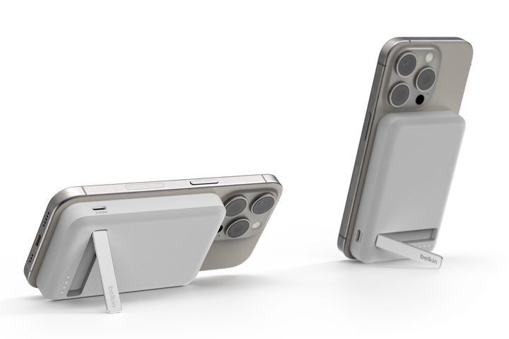 Belkin's Qi2 power banks on iPhones.