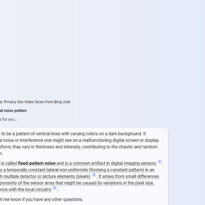 Bing Chat responds to an image prompt.