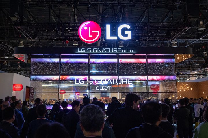 The LG booth at CES 2024.
