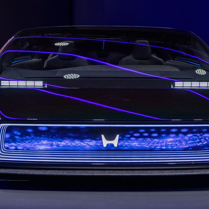 The Honda Saloon concept EV at CES 2024.
