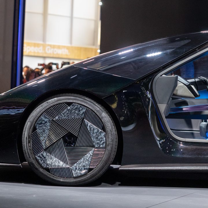 The Honda Saloon concept EV at CES 2024.