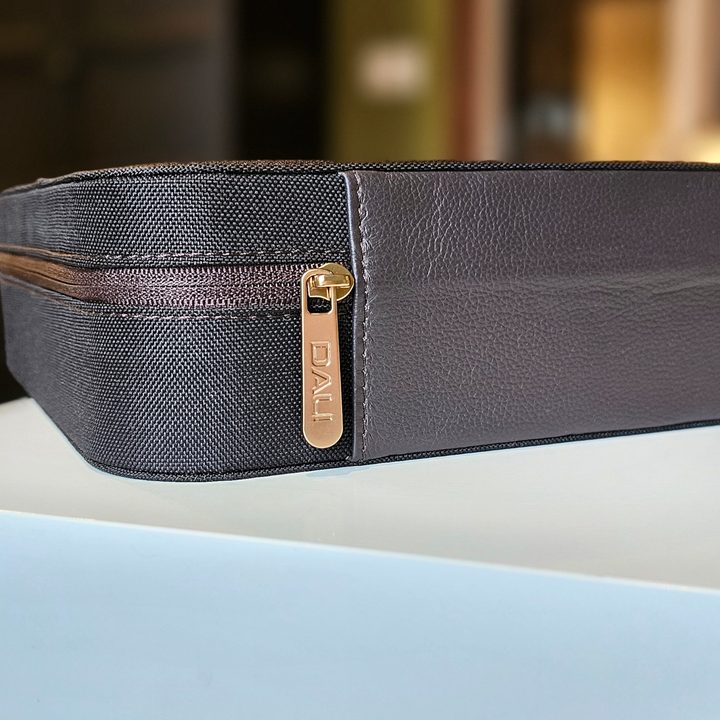 Dali IO-12 case, seen close up.