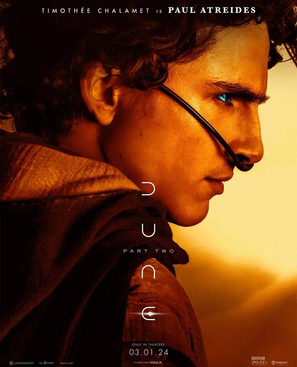 Timothée Chalamet as Paul Atreides poster.