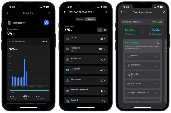 The EcoFlow app allows you to see electricity usage on each circuit.