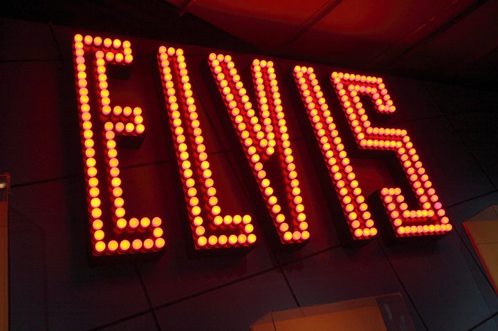 Elvis in lights.