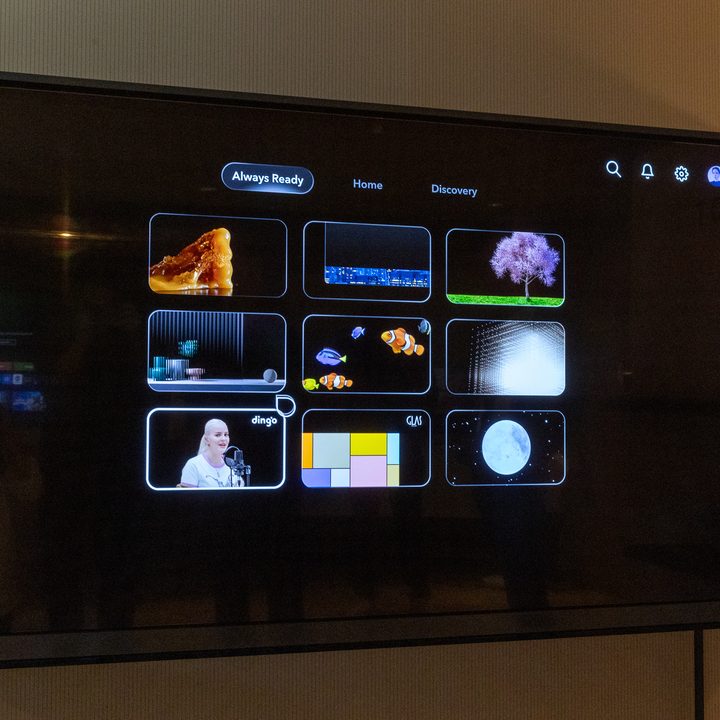 The LG Signature OLED T seen at CES 2024.