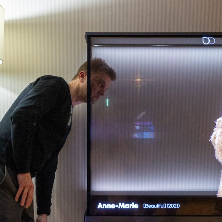 The LG Signature OLED T seen at CES 2024.