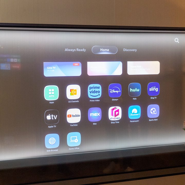 The LG Signature OLED T seen at CES 2024.