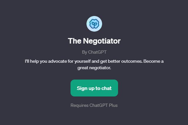 The negotiator GPT.