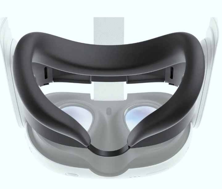 The facial interface inside the Quest 3.