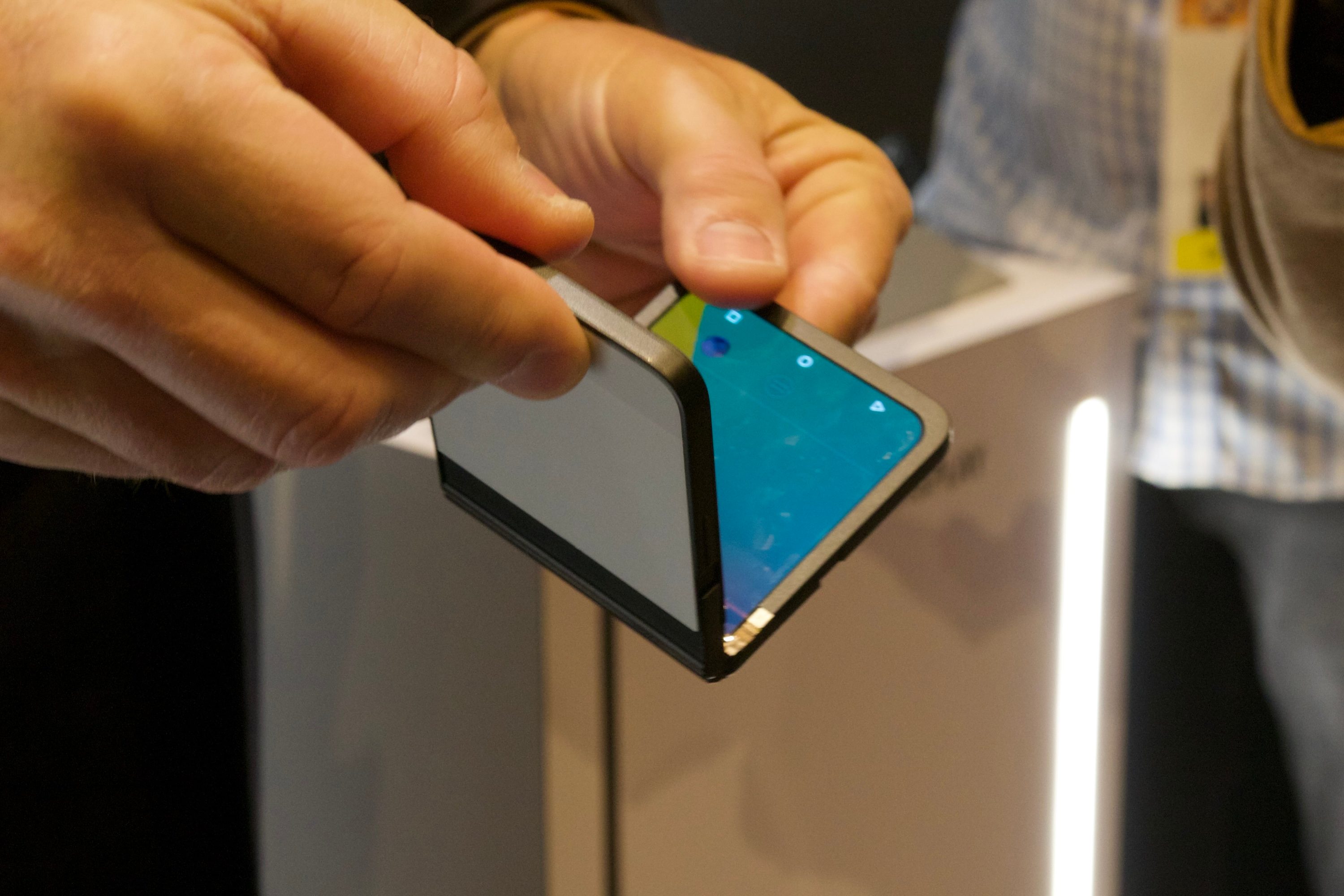 Samsung's "In&Out" folding phone concept at CES 2024.