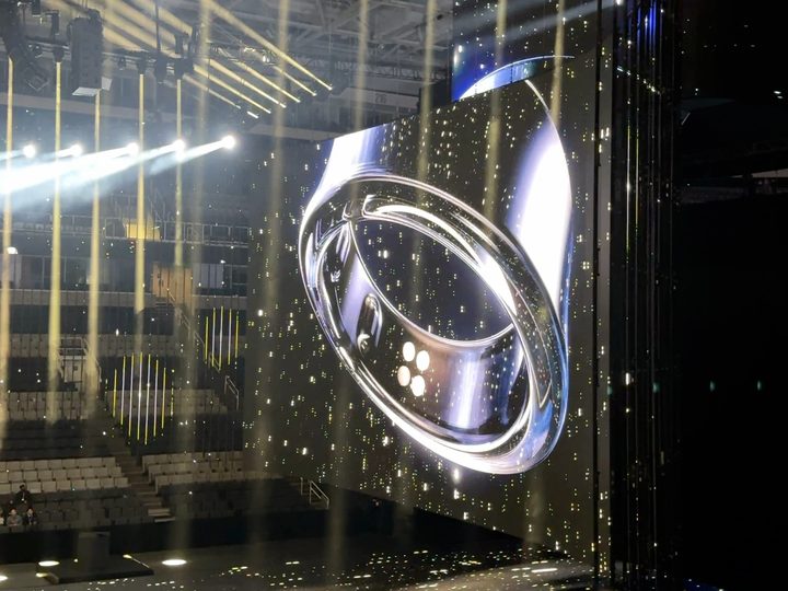 The Samsung Galaxy Ring teased at Unpacked 2024.