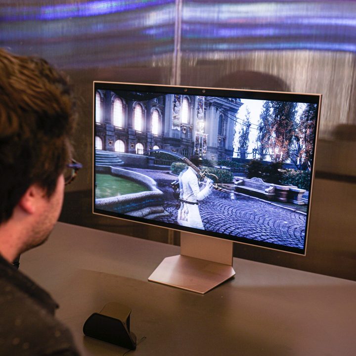 Lies of P on Samsung's glasses-free 3D gaming monitor at CES 2024.