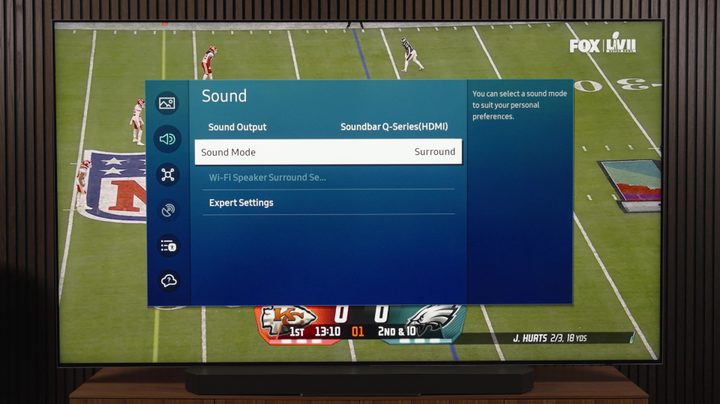 samsung qled surround sound settings