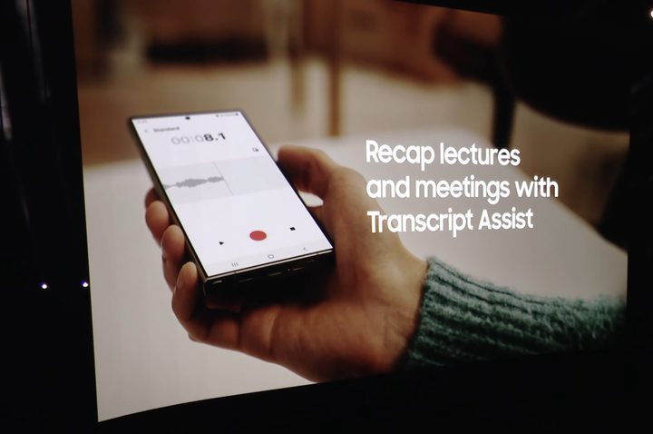 Lecture recap in Recorder on Samsung Galaxy S24.