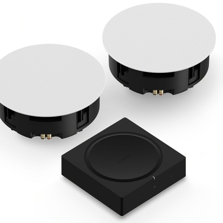Sonos Sonance 8-inch ceiling speakers.