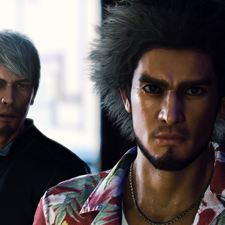 Kiryu and Kasuga stand side by side in Like a Dragon: Infinite Wealth.