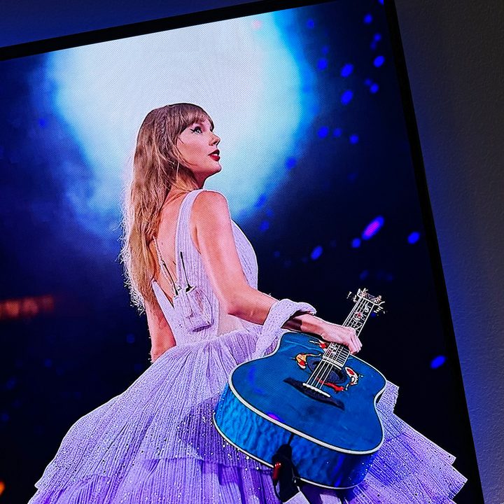 The Taylor Swift Eras Tour promo on Amazon Prime Video.