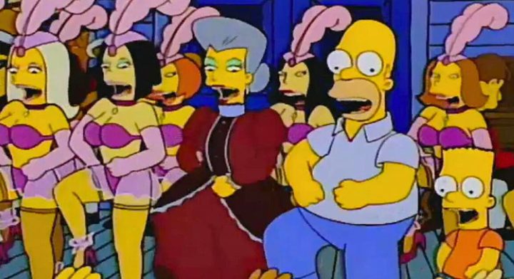 Bart and Homer dance in Bart After Dark
