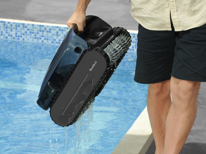 Beatbot AquaSense Pro being hauled out of pool