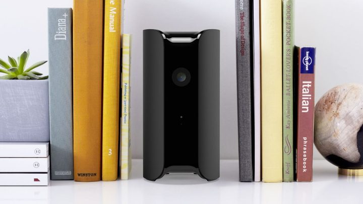 The Canary Pro on a shelf.