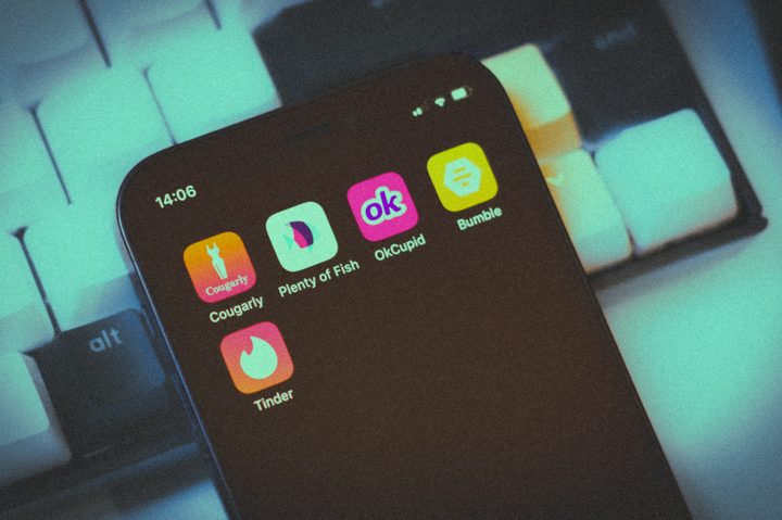 Dating apps installed on a phone