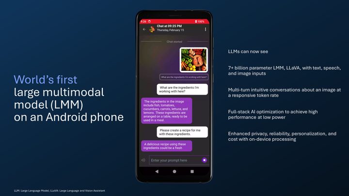 Qualcomm’s demo of smarter AI assistant on phone.