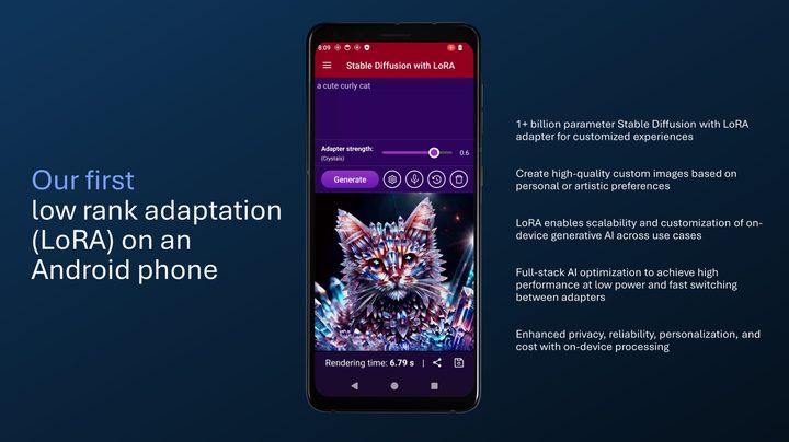 Qualcomm showcase of AI image generation on phone.