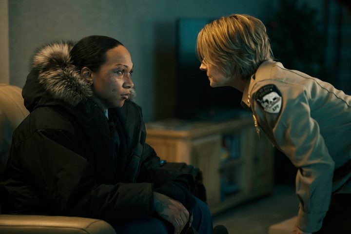 Evangeline Navarro and Liz Danvers look at each other in True Detective: Night Country.